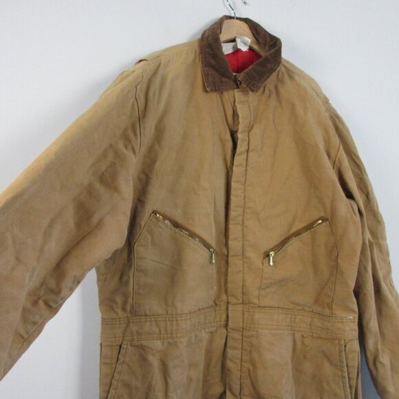 Walls Blizzard Pruf Insulated Coverall Men 2X Brown Canvas 100% Cotton Vtg 1918 - Picture 6 of 16